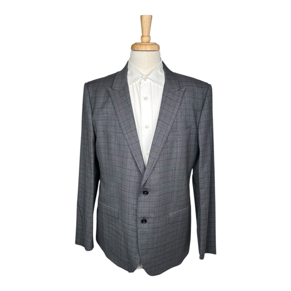 Dolce & Gabbana Martini Gray Checked Wool Men's Suit 46R 36x32 New Oth.